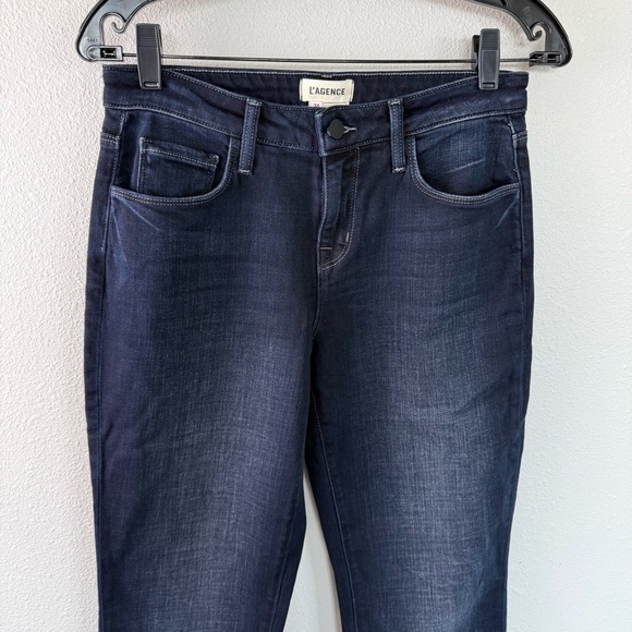 L’AGENCE Marjorie Straight Leg Mid Rise Jean Maverick Denim Casual Women’s 24 - Picture 4 of 12